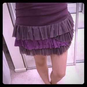 Super cute Free People ruffle mini skirt